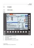39 Области экрана ЧПУ Siemens Sinumerik 840D sl 840D 1 Активная область управления и режим работы 2 Строка ошибок/сообщений 3 Имя программы 4 Состоя Справочник пользователя SIEMENS 840D sl 828D SINUMERIK Токарная обработка Системы числового программного управления станками СЧПУ Версия 2012 Стр. 39