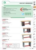 83 WORKSTATIONS AND STORAGE HEAVY-DUTY WORKBENCHES STURDY Linseed oil-treated beech-ply worktop 40 mm thick giving increased resistance to liquids R Каталог FACOM 2005 Профессиональный ручной инструмент для предприятий и мастерских Стр. 79 ENG