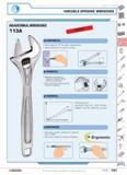 145 VARIABLE-OPENING WRENCHES P H ADJUSTABLE WRENCHES 113A purposeful Head angled at 15 for easier repositioning Tapered jaw tips for optimum access Каталог FACOM 2005 Профессиональный ручной инструмент для предприятий и мастерских Стр. 141 ENG