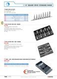 200 1/2 SQUARE DRIVE STANDARD RANGE RACK SETS OF BITS ST for hexagon socket heads SX for Torx heads SV for XZN spline socket heads G F Sizes Rack D g Каталог FACOM 2005 Профессиональный ручной инструмент для предприятий и мастерских Стр. 196 ENG