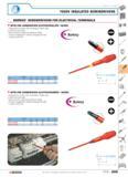 286 1000V INSULATED SCREWDRIVERS BORNEOJ SCREWDRIVERS FOR ELECTRICAL TERMINALS APYB FOR COMBINATION SLOTTED PHILLIPSJ HEADS Designed for screws with Каталог FACOM 2005 Профессиональный ручной инструмент для предприятий и мастерских Стр. 289 ENG