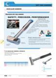 427 SOFT FACE HAMMERS DEAD-BLOW HAMMERS H r Dead-blow soft face hammers SAFETY PRECISION PERFORMANCE Deadening the blows The head is half-filled with Каталог FACOM 2005 Профессиональный ручной инструмент для предприятий и мастерских Стр. 430 ENG