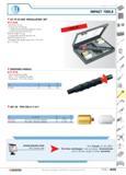 432 IMPACT TOOLS 25 TO 30 MM INSTALLATION SET 217 GJ3 0 25 and 30 mm 5 piece set comprising 1 sheathed ant-vibration handle 217 G18 2 brass tips 0 25 Каталог FACOM 2005 Профессиональный ручной инструмент для предприятий и мастерских Стр. 435 ENG