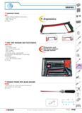 446 SAWING HACKSAW FRAME 601 Impact-resistant steel resin construction Blade tension 80 kg 385 x 145 mm D 590 g Ergonomics SAW TAPE MEASURE AND FILES Каталог FACOM 2005 Профессиональный ручной инструмент для предприятий и мастерских Стр. 449 ENG