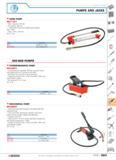 500 PUMPS AND JACKS P HAND PUMP WV 1101 Max pressure 700 bar Oil capacity 660 cm3 1 80m hose fitted with female quick coupler WA 1166F 540 x 160 x 16 Каталог FACOM 2005 Профессиональный ручной инструмент для предприятий и мастерских Стр. 503 ENG
