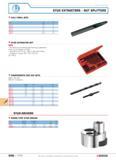 503 STUD EXTRACTORS NUT SPLITTERS STUD EXTRACTOR SET 885 Extraction by pre-drilling and inserting a splined bit driven via its hexagon shoulder Stud Каталог FACOM 2005 Профессиональный ручной инструмент для предприятий и мастерских Стр. 506 ENG