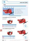553 VICES AND CLAMPS VICES V Heavy-duty hardened jaw plates easy to renew Forged-steel sliding jaw Anvil handy as work surface Fully-concealed screw Каталог FACOM 2005 Профессиональный ручной инструмент для предприятий и мастерских Стр. 556 ENG