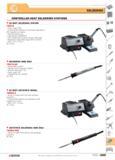 686 CONTROLLED-HEAT SOLDERING STATIONS 60 WATT SOLDERING STATION 1001A Power supply 230V Includes 60W soldering iron and stand operating on 24V suppl Каталог FACOM 2005 Профессиональный ручной инструмент для предприятий и мастерских Стр. 689 ENG