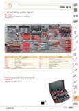 696 TOOL SETS 156-PIECE METRIC AND INCH TOOL SET CM EL35 As CM EL34 but with additional tools listed below Supplied loose D 45 kg F Qty Description A Каталог FACOM 2005 Профессиональный ручной инструмент для предприятий и мастерских Стр. 699 ENG