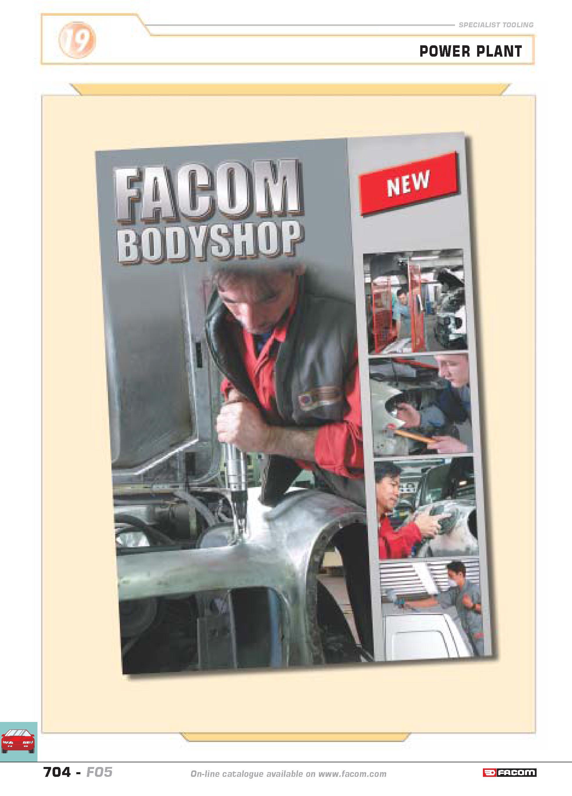 701 POWER PLANT 704 F05 catalogue catalogue FACOM F05 Каталог FACOM 2005 Профессиональный ручной инструмент и специальное оборудование для предприятий и мастерских Стр. 704 ENG