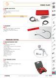 708 POWER PLANT ENGINE LEAK-TESTER 910A Pinpoints compression loss (petrol engines) Air supply 6-7 bar 482 x 240 x 53 mm D 4 kg F Description 910 06 Каталог FACOM 2005 Профессиональный ручной инструмент для предприятий и мастерских Стр. 711 ENG