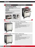 96 Mobile storage CHRONO roller cabinets 3-MODULE ROLLER CABINETS HIGHLY RESISTANT WORKTOP Polypropylene resistant to impacts and hydrocarbons Resistance to Каталог FACOM 2013 Профессиональный ручной инструмент и оборудование для мастерских и цехов Стр. 70 ENG