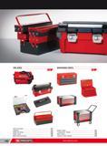 168 Fabric tool boxes 144 Organiser 145 Plastic tool boxes 146 Plastic cases 148 Metal sheet tool boxes 148 Drawer chests 151 Construction chests 152 Roller Каталог FACOM 2013 Профессиональный ручной инструмент и оборудование для мастерских и цехов Стр. 142 ENG