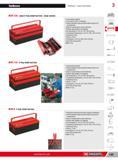 175 Toolboxes Toolboxes Cases and chests 3 H BT 13A Large 5-tray metal tool box large volume Large storage capacity Can contain a level or a hacksaw Handle s Каталог FACOM 2013 Профессиональный ручной инструмент и оборудование для мастерских и цехов Стр. 149 ENG