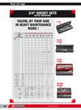 332 Truck 3/4 range r 3/4 SOCKET SETS n METRIC DIMENSIONS FACOM BY YOUR SIDE IN HEAVY MAINTENANCE WORK F A Q 3/4 1905mm mm 8 9 10 11 12 13 14 15 16 17 18 19 Каталог FACOM 2013 Профессиональный ручной инструмент и оборудование для мастерских и цехов Стр. 306 ENG