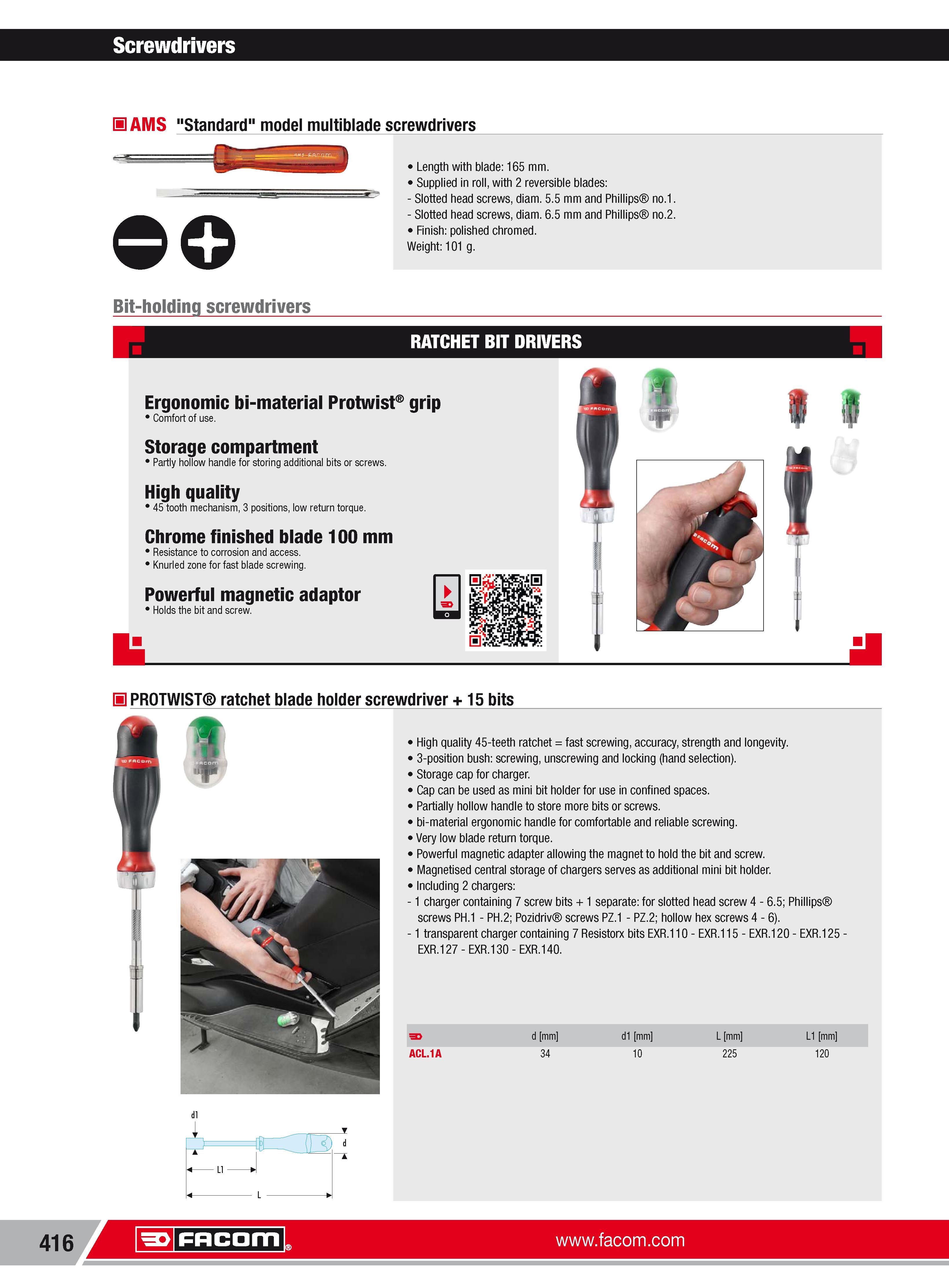 442  Каталог FACOM 2013 Профессиональный ручной инструмент и оборудование для мастерских сервиса и производственных предприятий Стр. 416