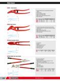 636 Metal shears H 883 Scroll shears H 884 Panel shears Specially-shaped nose for accurately following detailed patterns Steel end stops Left-cut scroll shea Каталог FACOM 2013 Профессиональный ручной инструмент и оборудование для мастерских и цехов Стр. 610 ENG