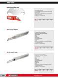 646 Utility knives H High strength hook blade High strength hook blade Specially designed to protect the backing during cutting Ideal for cutting Floor finis Каталог FACOM 2013 Профессиональный ручной инструмент и оборудование для мастерских и цехов Стр. 620 ENG
