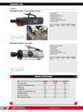724 Pneumatic tools Grinders H Straight die grinder 6 mm collet front exhaust Front exhaust Inside hose 10 mm Rotation speed 20000 rpm Air inlet thread 1/4 W Каталог FACOM 2013 Профессиональный ручной инструмент и оборудование для мастерских и цехов Стр. 698 ENG