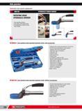 810 Hole punches Hydraulic hole punch equipment 986108 ROTATING HEAD HYDRAULIC DRIVER Two operating positions Fast cutting short piston stroke Demultiplicati Каталог FACOM 2013 Профессиональный ручной инструмент и оборудование для мастерских и цехов Стр. 784 ENG