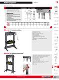 893 Workshop equipment Automotive 19 Hydraulic presses d WORKBENCH SHOP PRESSES Supplied assembled with pair of Vees Piston with automatic return spring CE S Каталог FACOM 2013 Профессиональный ручной инструмент и оборудование для мастерских и цехов Стр. 867 ENG