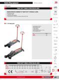 1017 trolley jacks 6T 10T Load capacity 6t and 10t Maximum lifting height -6t jack 580 mm 10t jack 605 mm Minimum height under body 170 mm Quick installation Каталог FACOM 2013 Профессиональный ручной инструмент и оборудование для мастерских и цехов Стр. 991 ENG