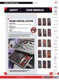 1063 SAFETY FIRST A separate space for each tool prevents them being left in sensitive areas PRODUCTIVITY Tools quickly located and immediately returned after Каталог FACOM 2013 Профессиональный ручной инструмент и оборудование для мастерских и цехов Стр. 1037 ENG