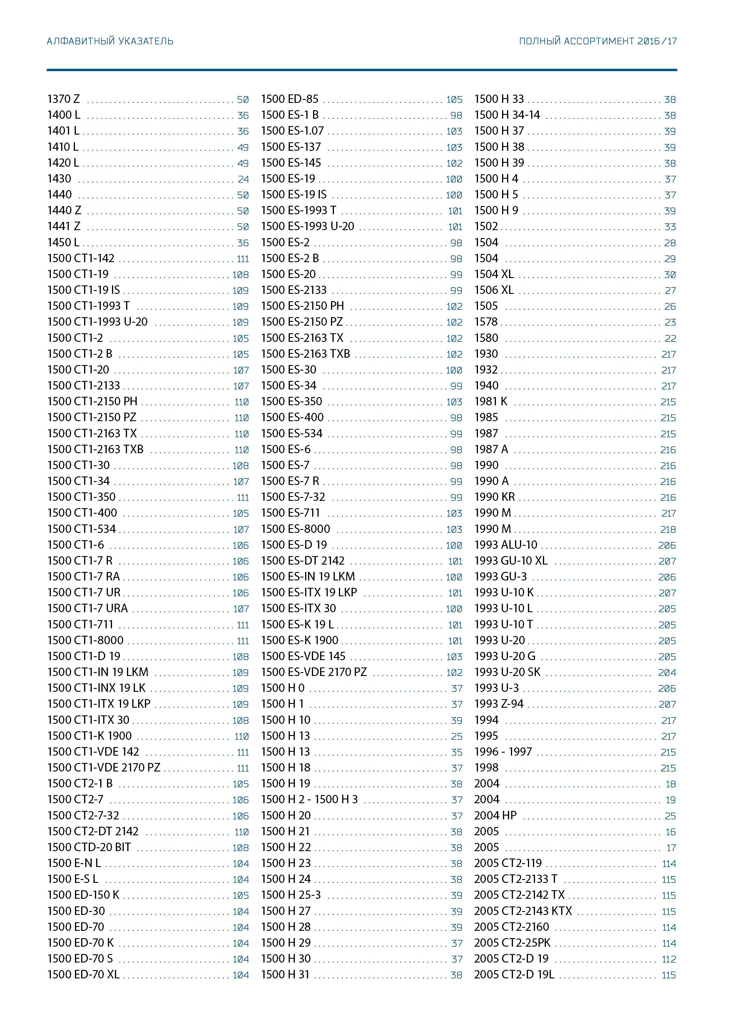 668 АЛФАВИТНЫЙ УКАЗАТЕЛЬ ПОЛНЫЙ АССОРТИМЕНТ 2016 / 17 1370 Z 50 1400 L 36 1401 L 36 1410 L 49 1420 L 49 1430 24 1440 50 1440 Z 50 1441 Z 50 1450 L 36 Каталог GEDORE 2016 Слесарный ручной инструмент Ключи гаечные Головки торцевые в наборах Отвертки Плоскогубцы Клещи Съемники Молотки Специнструмент Оборудование Стр. 668