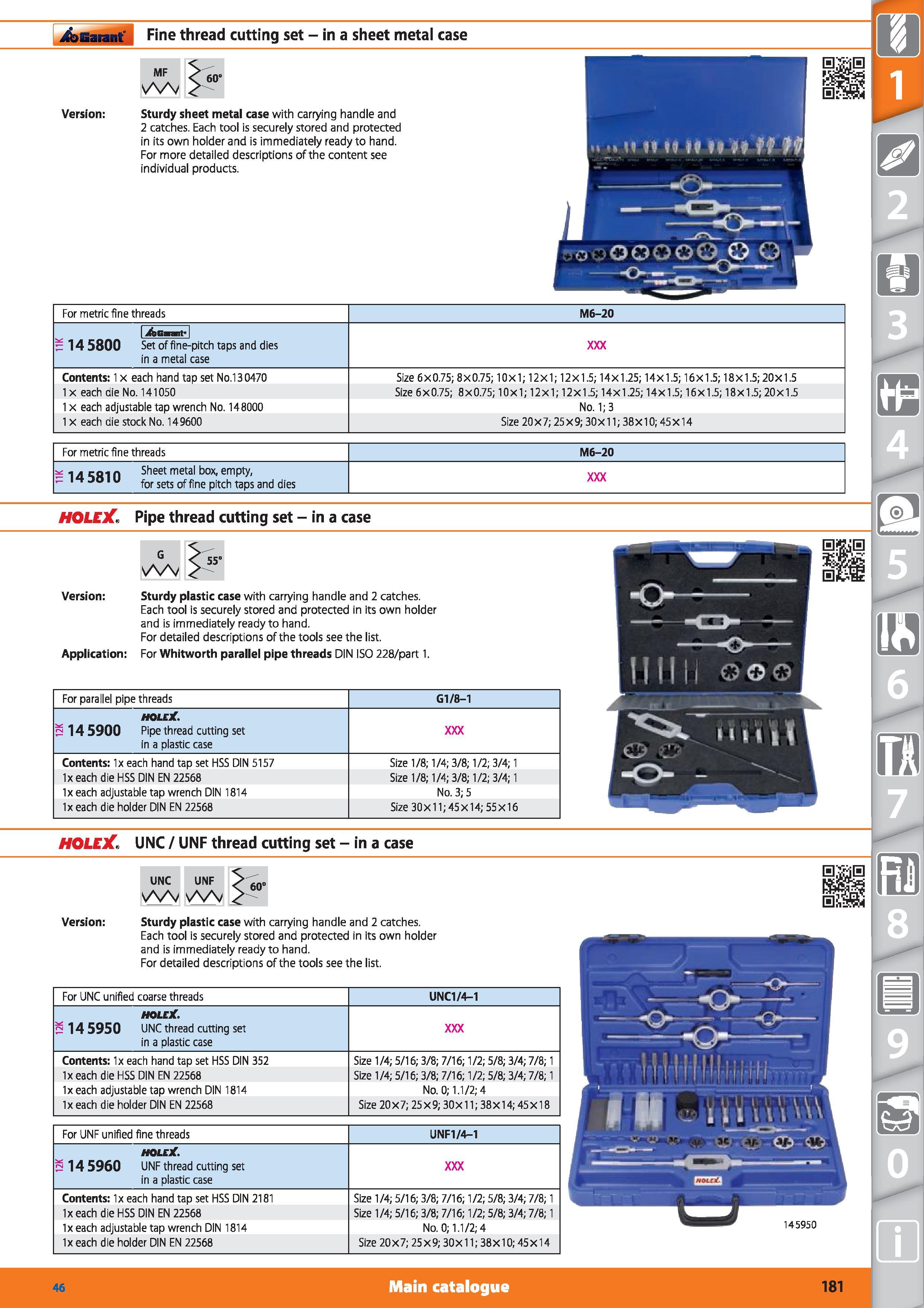181 Fine thread cutting set Garant in a sheet metal case MF 60 Version Sturdy sheet metal case with carrying handle and 2 catches Each tool is secure Каталог HOFFMANN GROUP 2015 Инструмент режущий слесарный измерительный абразивный Оборудование Комплексные поставки для промышленных предприятий Стр. 181 ENG