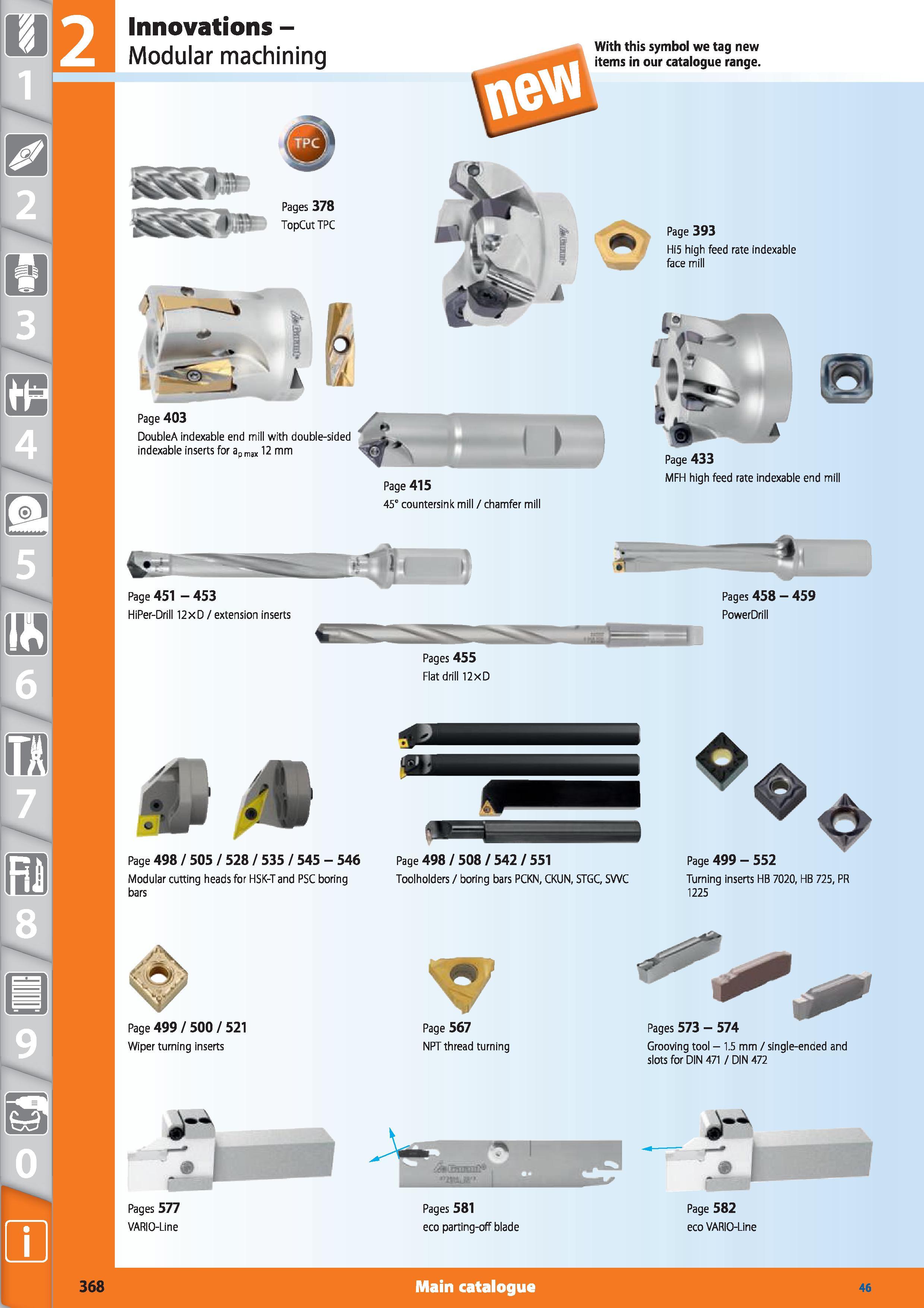 368 Innovations Modular machining Pages 378 TopCut TPC Page 403 DoubleA indexable end mill with double-sided indexable inserts for apmax 12 mm \ Page Каталог HOFFMANN GROUP 2015 Инструмент режущий слесарный измерительный абразивный Оборудование Комплексные поставки для промышленных предприятий Стр. 368 ENG
