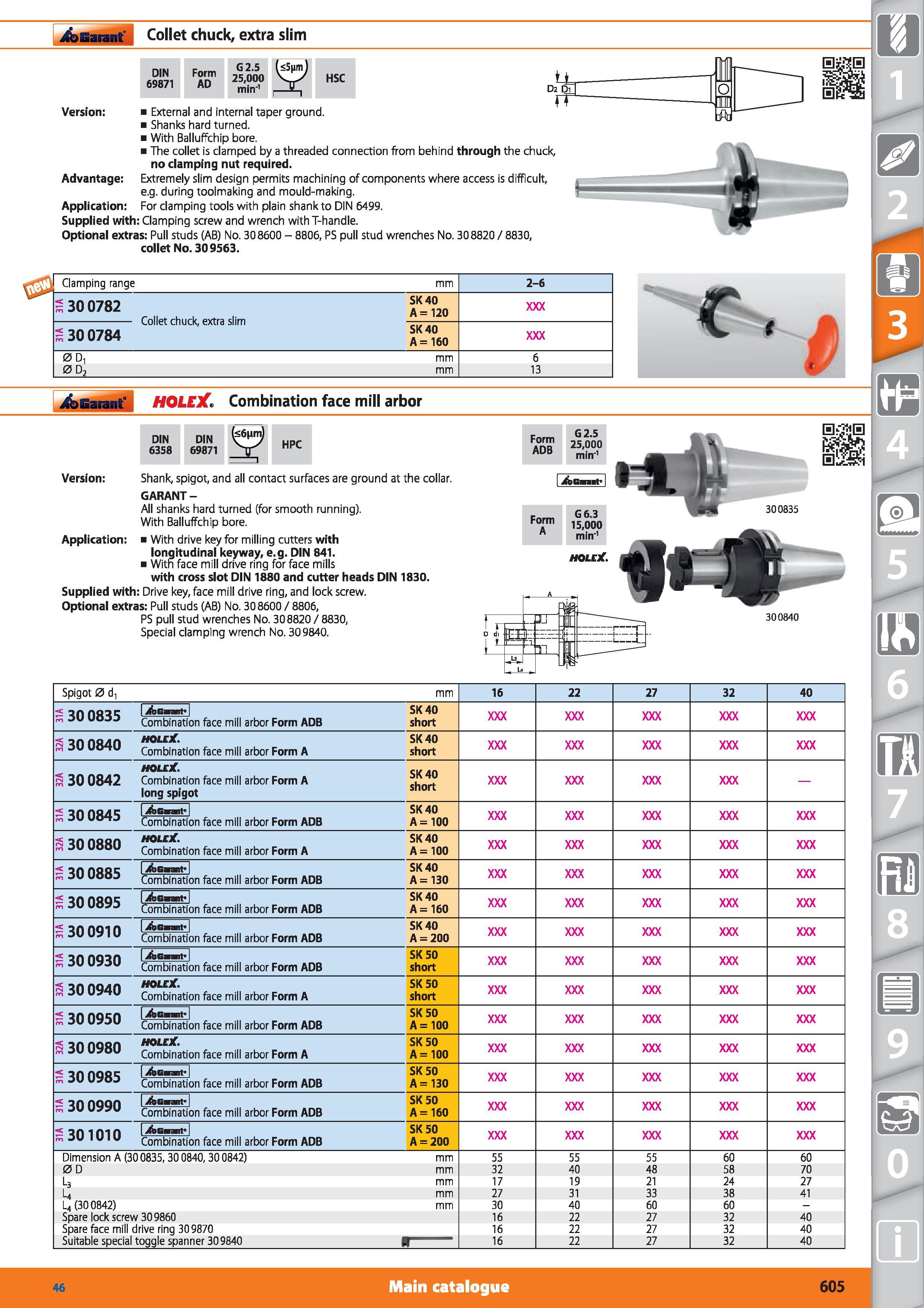 605 Garant Collet chuck, extra slim DIN 69871 Form AD G 2 5 25,000 min'1 HSC Version External and internal taper ground Shanks hard turned With Ballu Каталог HOFFMANN GROUP 2015 Инструмент режущий слесарный измерительный абразивный Оборудование Комплексные поставки для промышленных предприятий Стр. 605 ENG