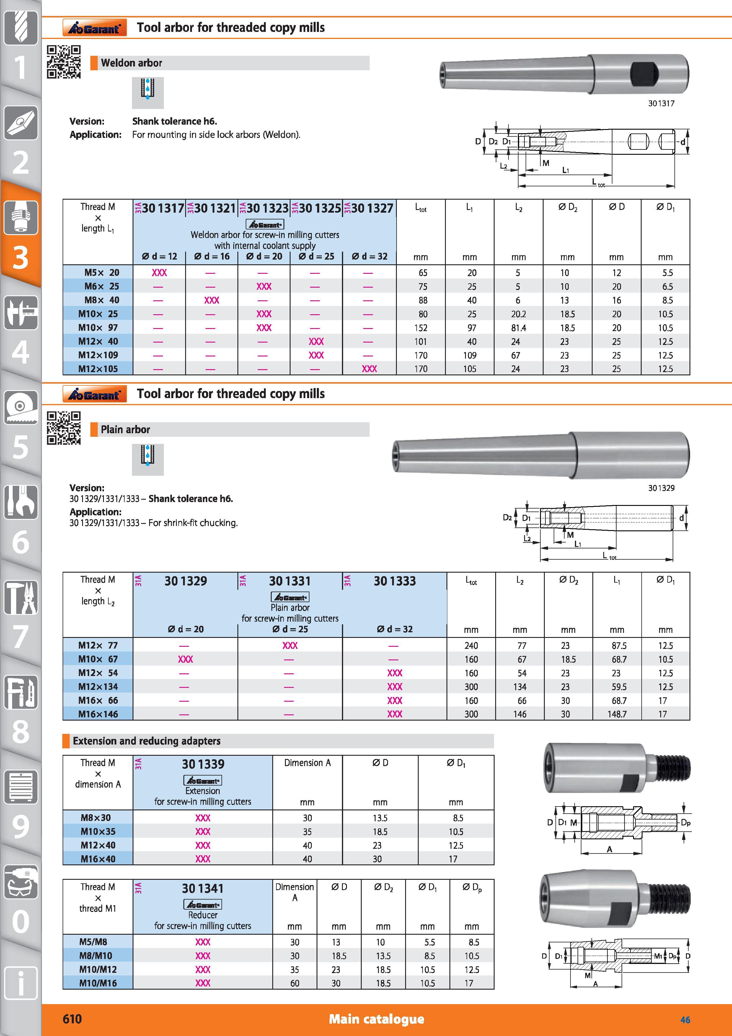 610 Garant Tool arbor for threaded copy mills Weldon arbor 301317 Version Shank tolerance h6 Application For mounting in side lock arbors (Weldon) D2 Каталог HOFFMANN GROUP 2015 Инструмент режущий слесарный измерительный абразивный Оборудование Комплексные поставки для промышленных предприятий Стр. 610 ENG