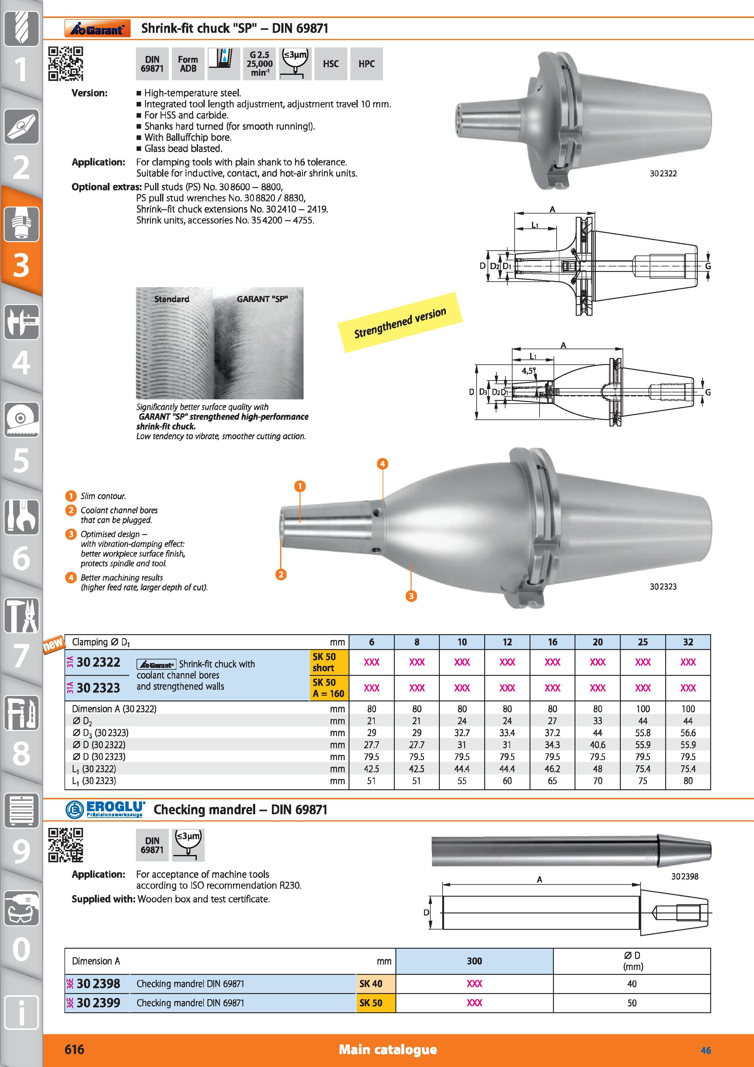 616 8 0 m Garant Shrink-fit chuck SP - DIN 69871 )EROGLU‘ P rgilalo nimrknugi Checking mandrel - DIN 69871 IS DIN 69871 Application For acceptance of Каталог HOFFMANN GROUP 2015 Инструмент режущий слесарный измерительный абразивный Оборудование Комплексные поставки для промышленных предприятий Стр. 616 ENG