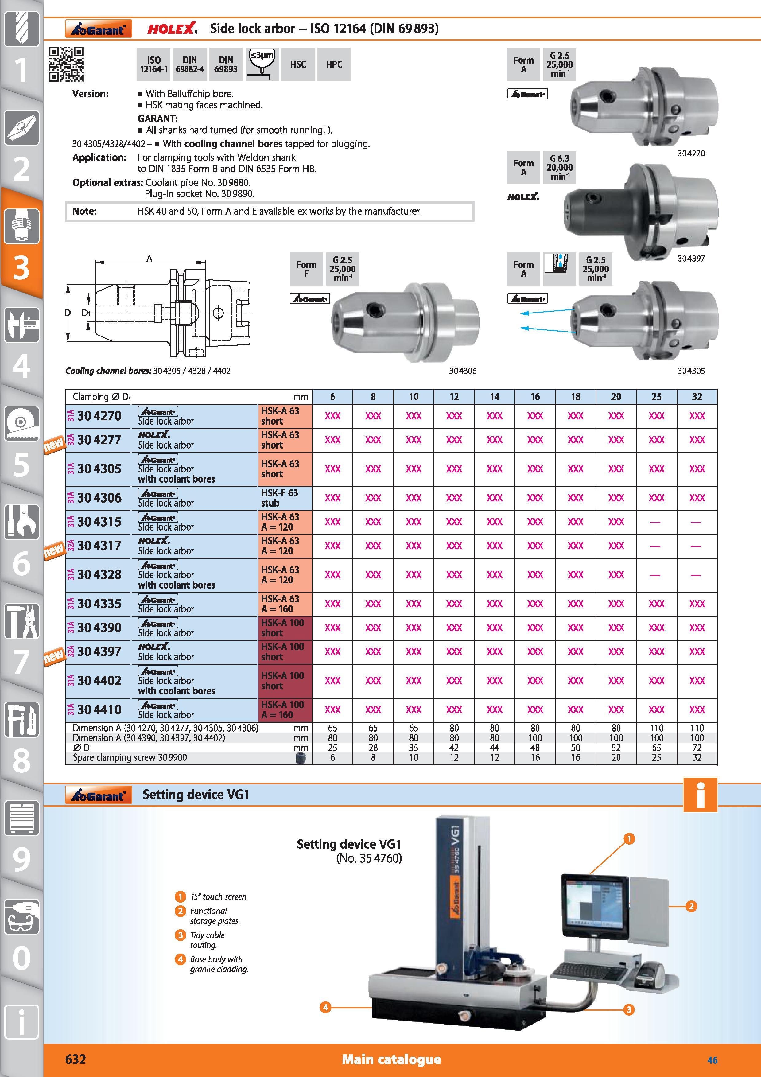 632 Garant HOLEX Side lock arbor - ISO 12164 (DI N 69 893) a ISO 12164-1 DIN 69882-4 DIN 69893 Version With Balluffchip bore HSK mating faces machine Каталог HOFFMANN GROUP 2015 Инструмент режущий слесарный измерительный абразивный Оборудование Комплексные поставки для промышленных предприятий Стр. 632 ENG