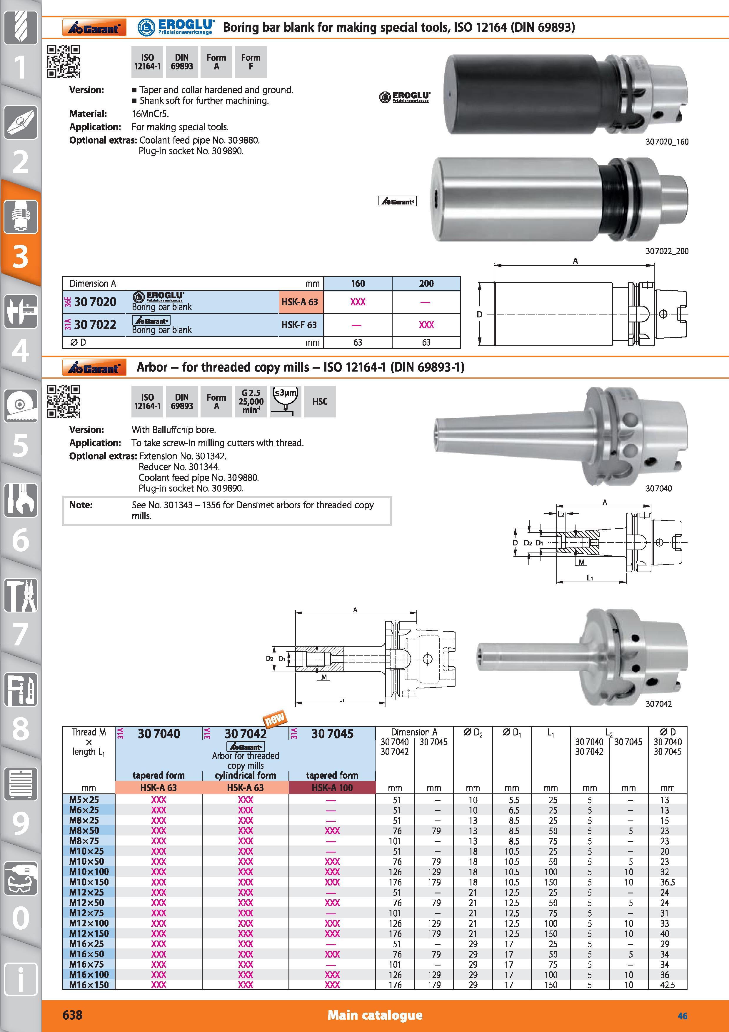 638 jfoGarant j ISSSkM Boring bar blank for making special tools, ISO 12164 (DIN 69893) m ISO 12164-1 DIN 69893 Form A Form F Version Taper and colla Каталог HOFFMANN GROUP 2015 Инструмент режущий слесарный измерительный абразивный Оборудование Комплексные поставки для промышленных предприятий Стр. 638 ENG