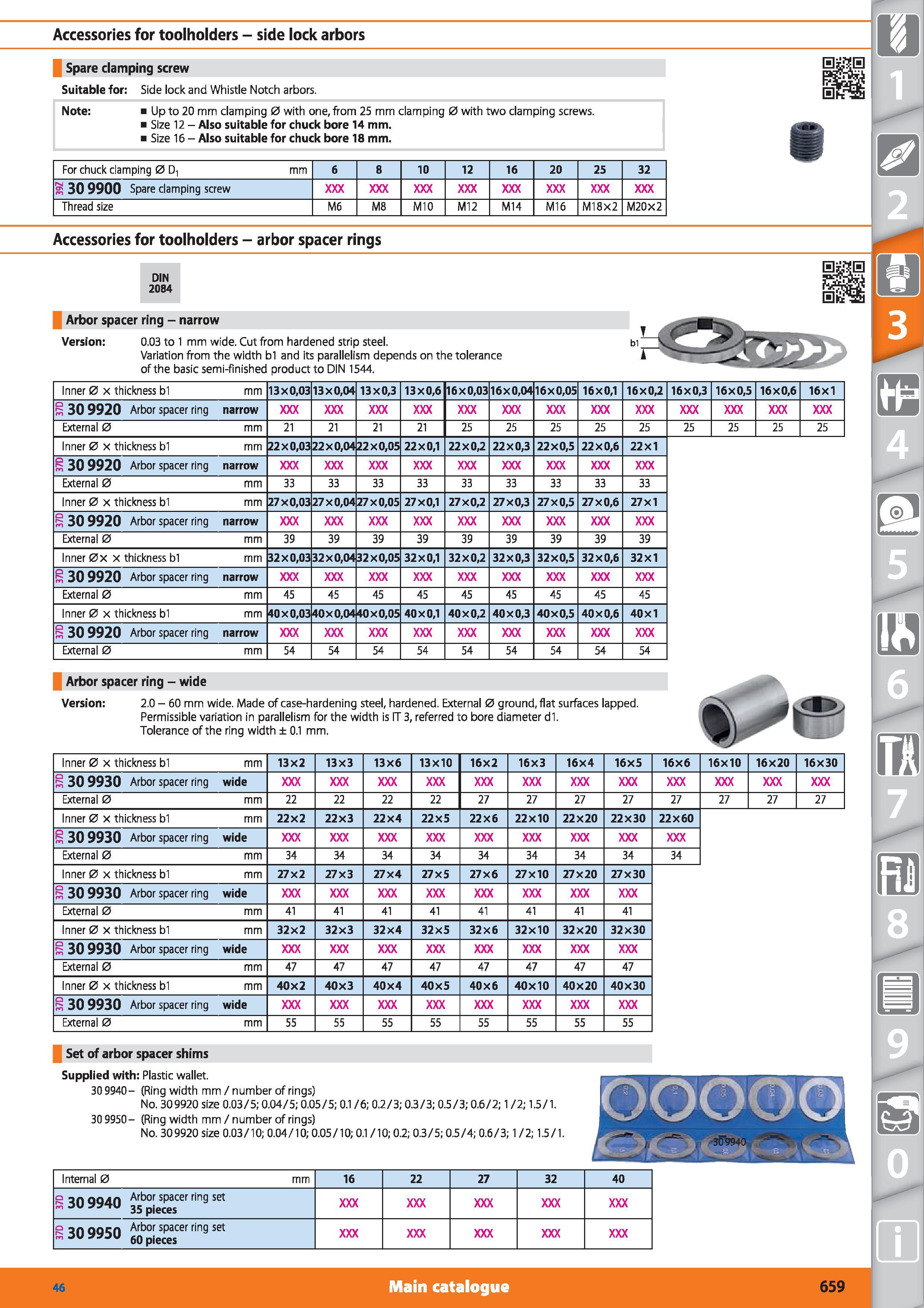 659 Accessories for toolholders - side lock arbors Spare clamping screw Suitable for Side lock and Whistle Notch arbors Note i Up to 20 mm clamping 0 Каталог HOFFMANN GROUP 2015 Инструмент режущий слесарный измерительный абразивный Оборудование Комплексные поставки для промышленных предприятий Стр. 659 ENG