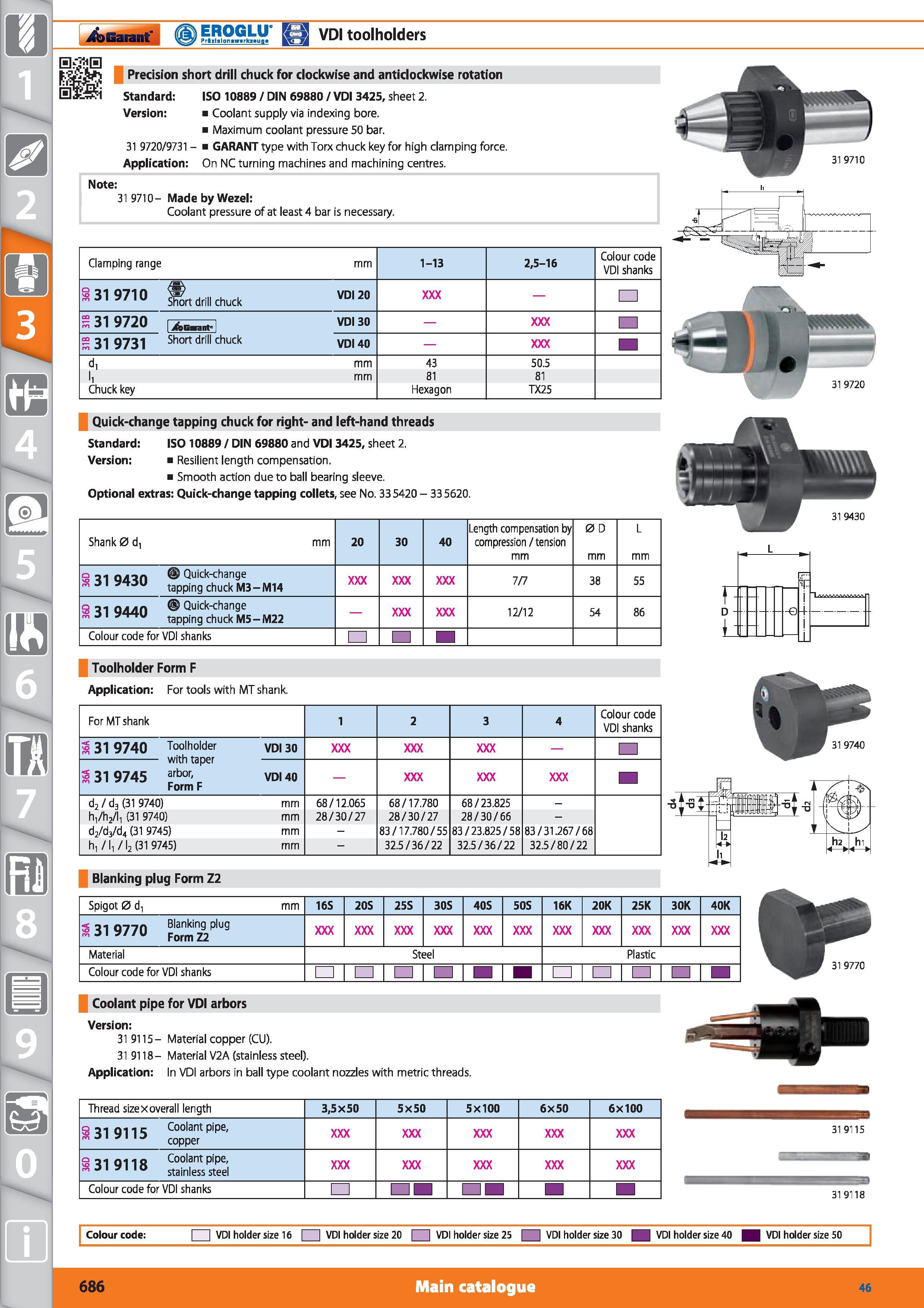 686 JbBantfi' O VDI toolholders m Hi Precision short drill chuck for clockwise and anticlockwise rotation Standard ISO 10889 / DIN 69880 / VDI 3425, Каталог HOFFMANN GROUP 2015 Инструмент режущий слесарный измерительный абразивный Оборудование Комплексные поставки для промышленных предприятий Стр. 686 ENG