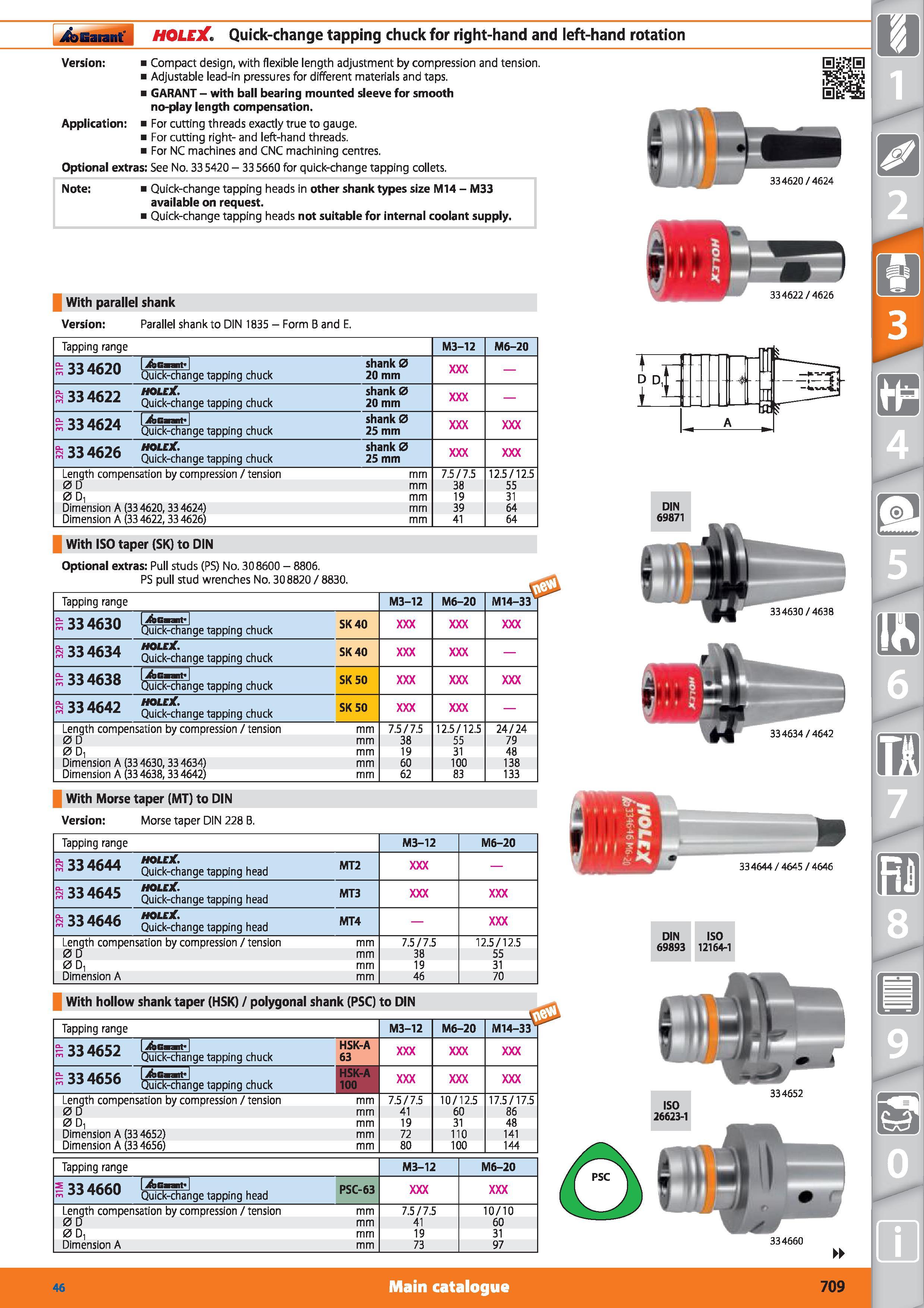 709 Garant HOLEX Quick-change tapping chuck for right-hand and left-hand rotation Version Compact design, with flexible length adjustment by compress Каталог HOFFMANN GROUP 2015 Инструмент режущий слесарный измерительный абразивный Оборудование Комплексные поставки для промышленных предприятий Стр. 709 ENG