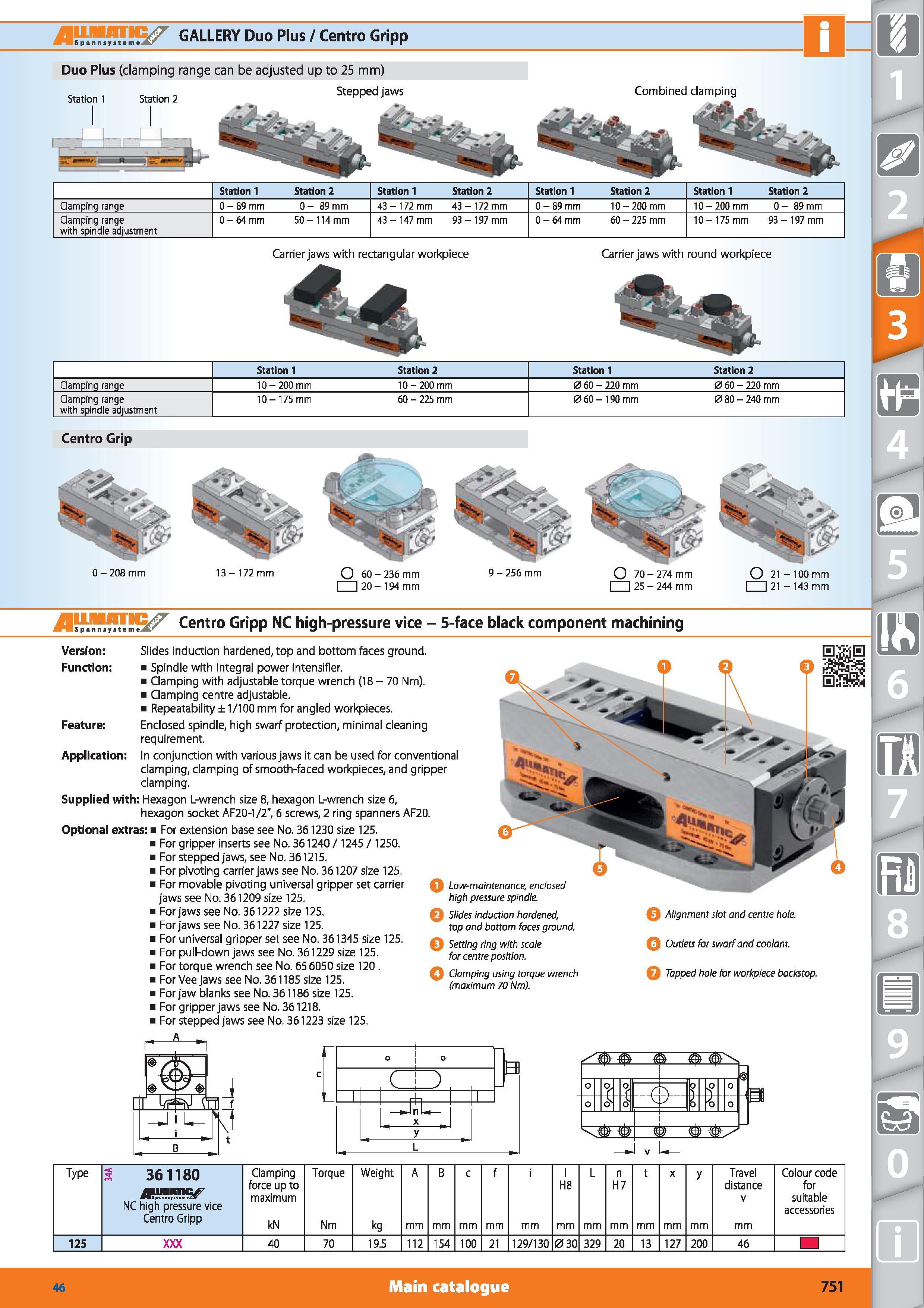 751 GALLERY Duo Plus / Centro Gripp Duo Plus (clamping range can be adjusted up to 25 mm) Stepped jaws Station 1 Station 2 Combined clamping 4 Statio Каталог HOFFMANN GROUP 2015 Инструмент режущий слесарный измерительный абразивный Оборудование Комплексные поставки для промышленных предприятий Стр. 751 ENG
