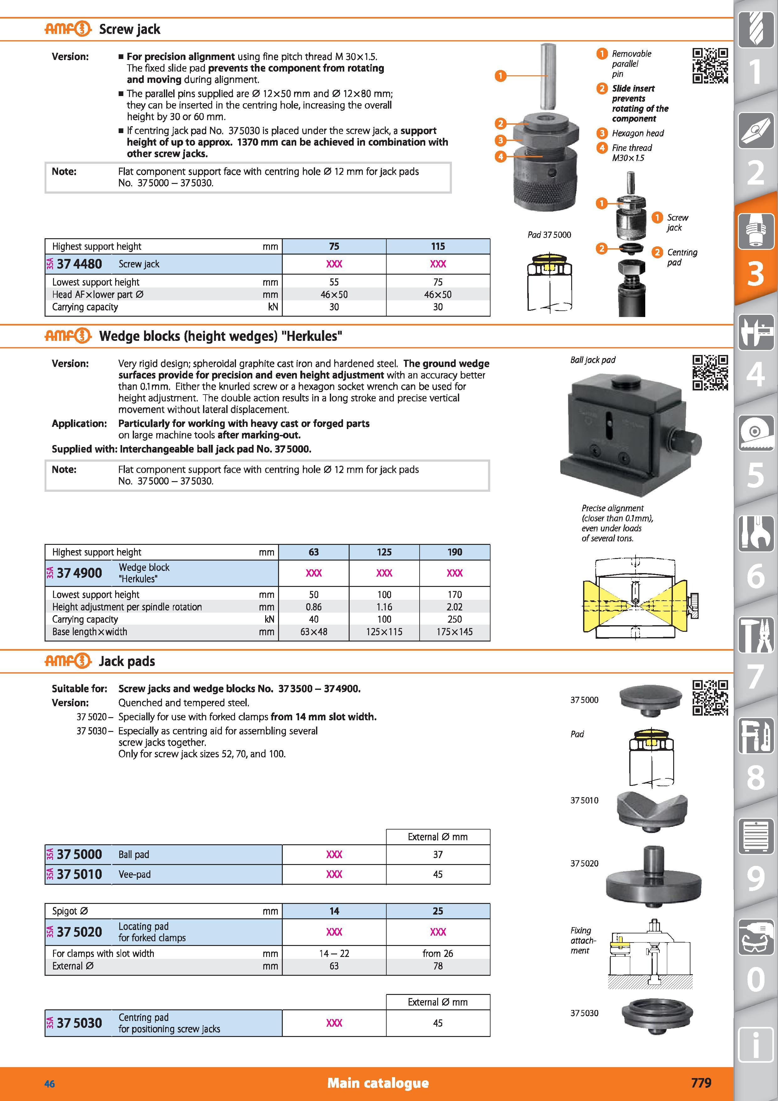 779 AmP Screw jack Version Note For precision alignment using fine pitch thread M 30x1 5 The fixed slide pad prevents the component from rotating and Каталог HOFFMANN GROUP 2015 Инструмент режущий слесарный измерительный абразивный Оборудование Комплексные поставки для промышленных предприятий Стр. 779 ENG