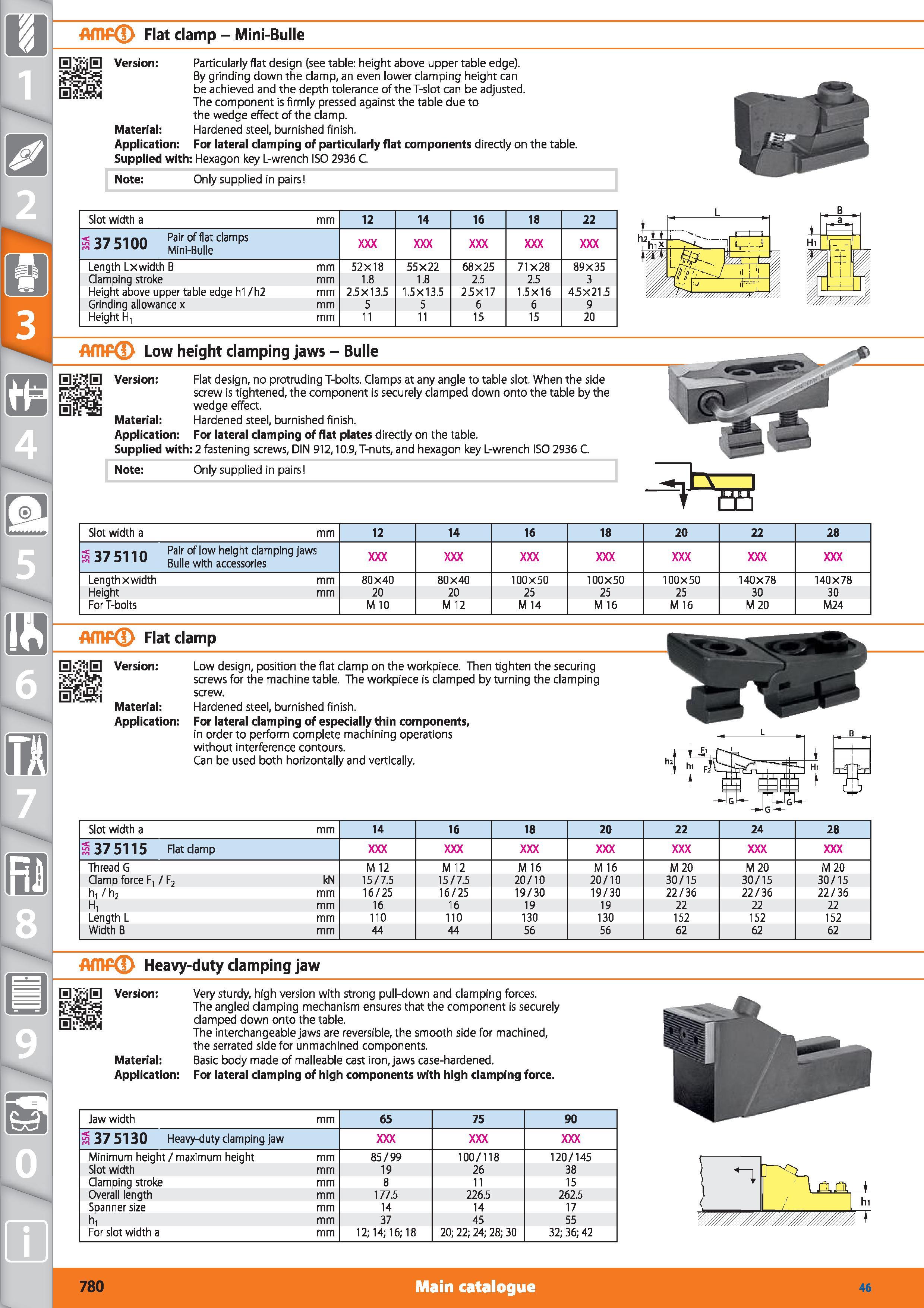 780 1 AfTlP Flat damp - Mini-Bulle Version Particularly flat design (see table height above upper table edge) By grinding down the clamp, an even low Каталог HOFFMANN GROUP 2015 Инструмент режущий слесарный измерительный абразивный Оборудование Комплексные поставки для промышленных предприятий Стр. 780 ENG