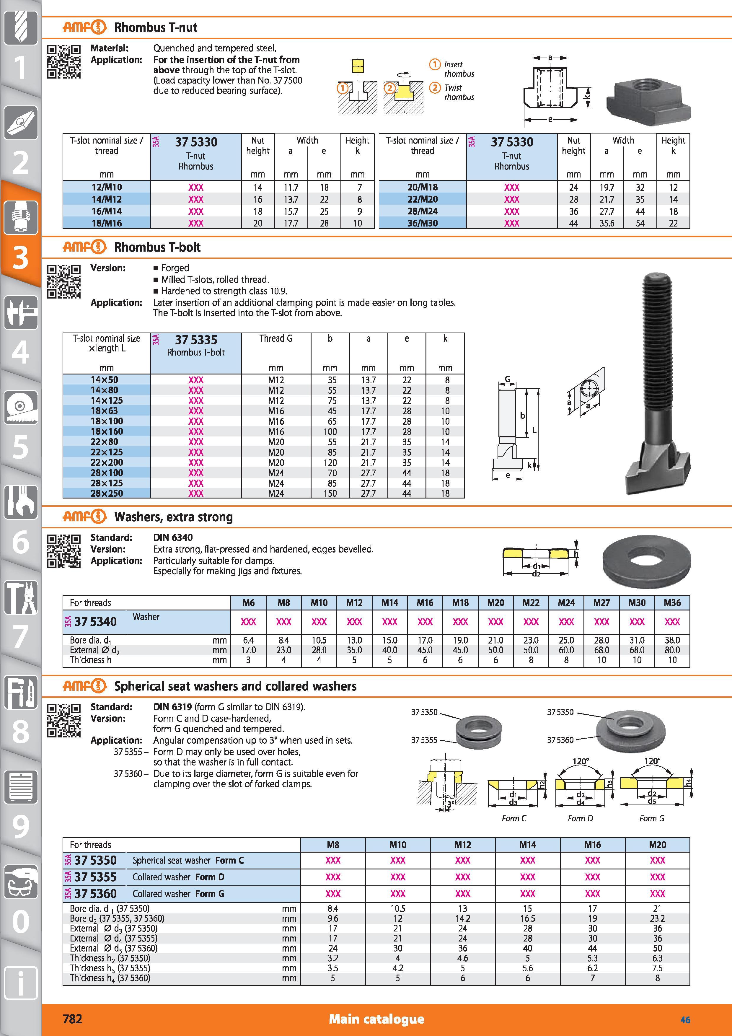 782 ATOP Rhombus T-nut Material Quenched and tempered steel Application For the insertion of the T-nut from above through the top of the T-slot (Load Каталог HOFFMANN GROUP 2015 Инструмент режущий слесарный измерительный абразивный Оборудование Комплексные поставки для промышленных предприятий Стр. 782 ENG