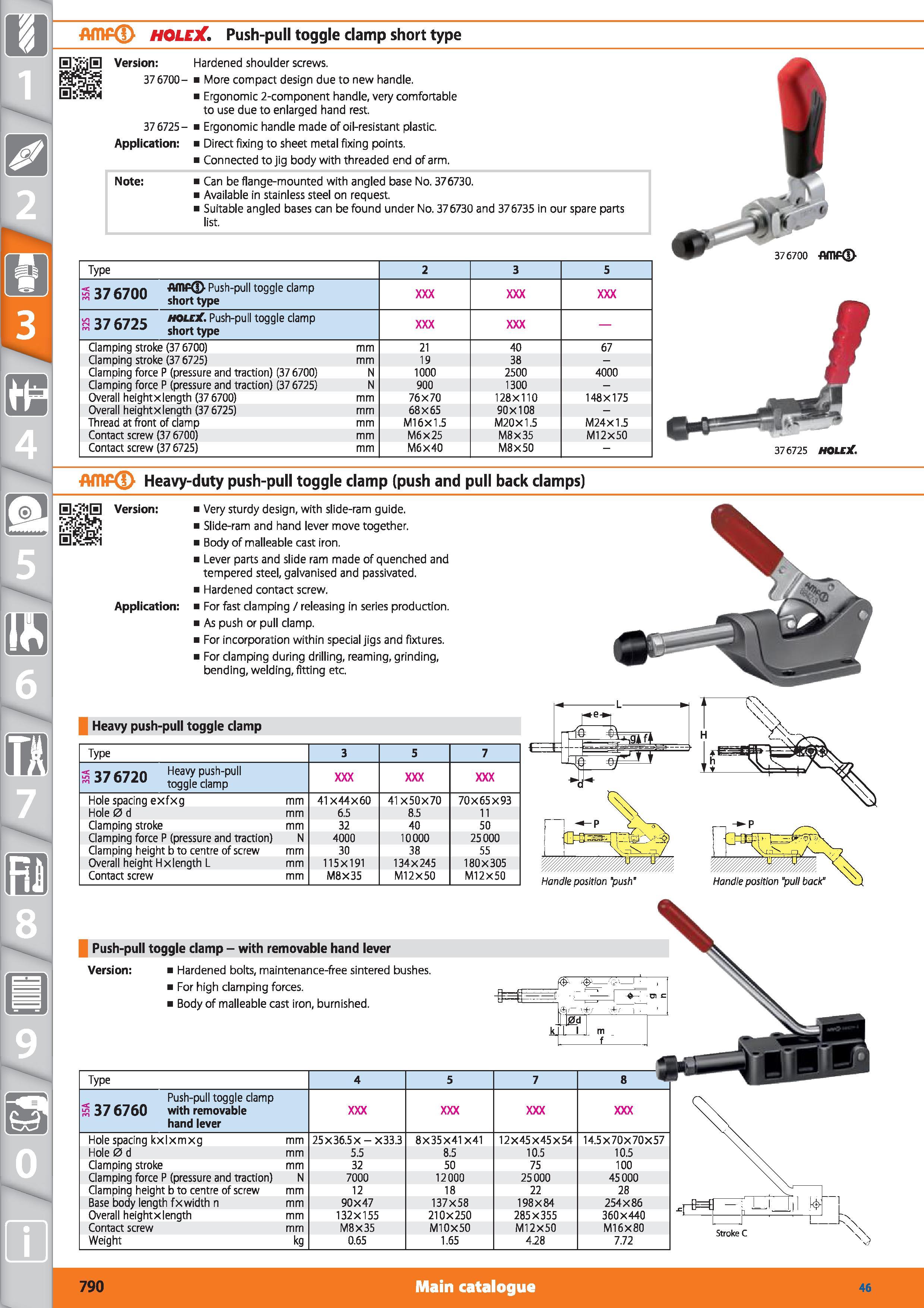 790 1 Amp(l> HOLEX Push-pull toggle damp short type Version 376700- 376725- Application Hardened shoulder screws More compact design due to new handl Каталог HOFFMANN GROUP 2015 Инструмент режущий слесарный измерительный абразивный Оборудование Комплексные поставки для промышленных предприятий Стр. 790 ENG