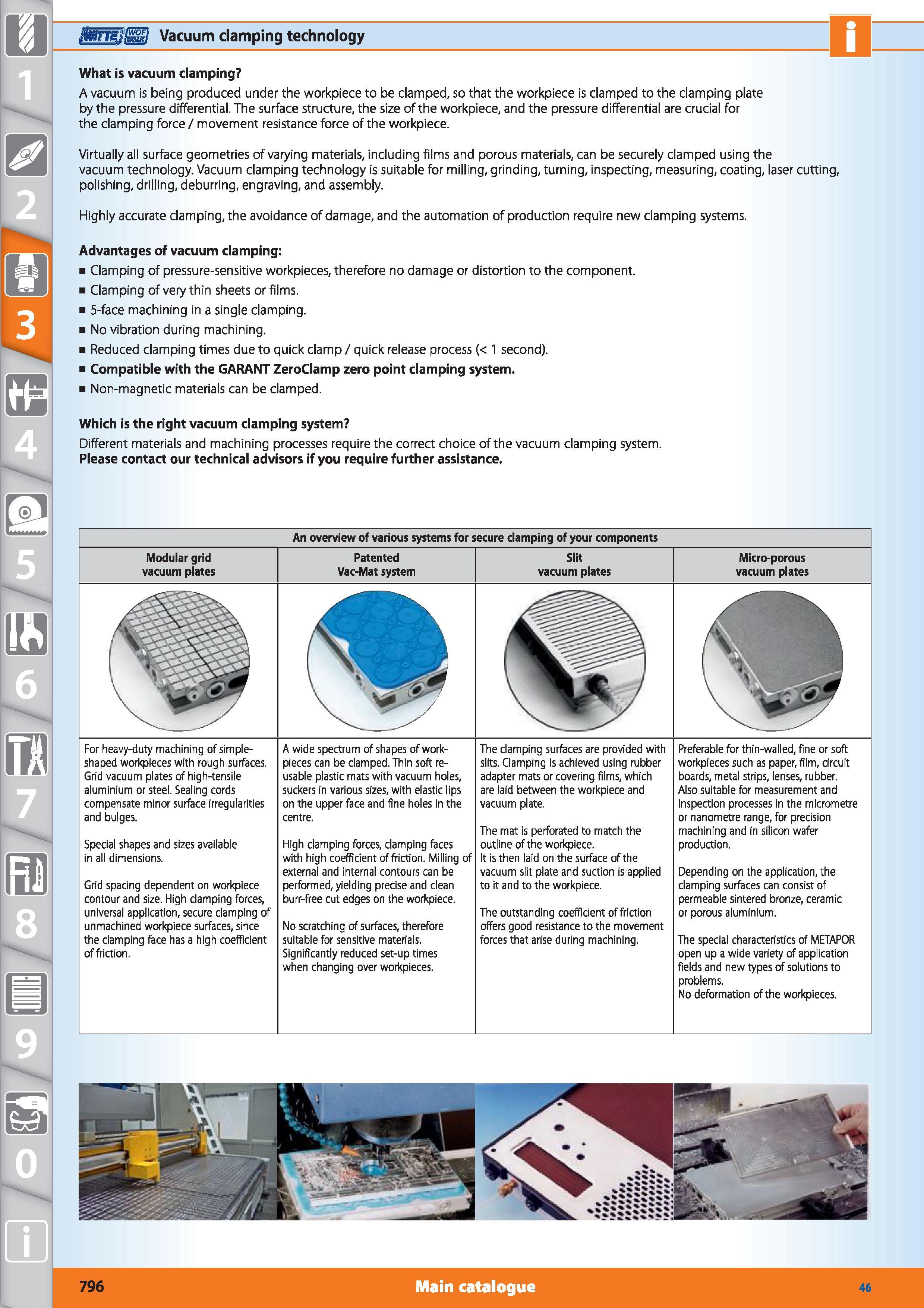 796 Vacuum clamping technology What is vacuum clamping A vacuum is being produced under the workpiece to be clamped, so that the workpiece is clamped Каталог HOFFMANN GROUP 2015 Инструмент режущий слесарный измерительный абразивный Оборудование Комплексные поставки для промышленных предприятий Стр. 796 ENG