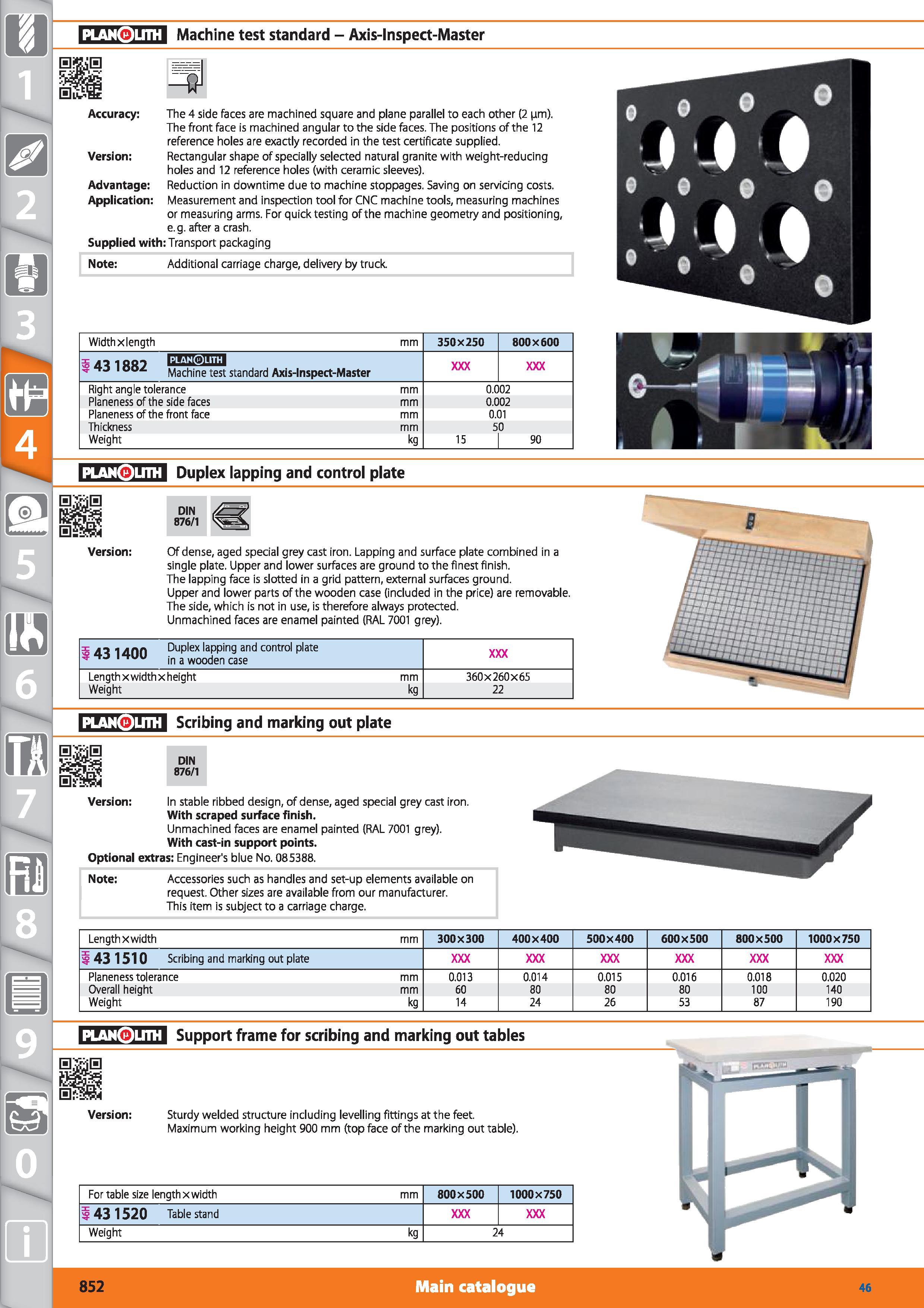 852 5 3E 6 7 8 m planQuth Machine test standard - Axis-lnspect-Master Accuracy The 4 side faces are machined square and plane parallel to each other Каталог HOFFMANN GROUP 2015 Инструмент режущий слесарный измерительный абразивный Оборудование Комплексные поставки для промышленных предприятий Стр. 852 ENG