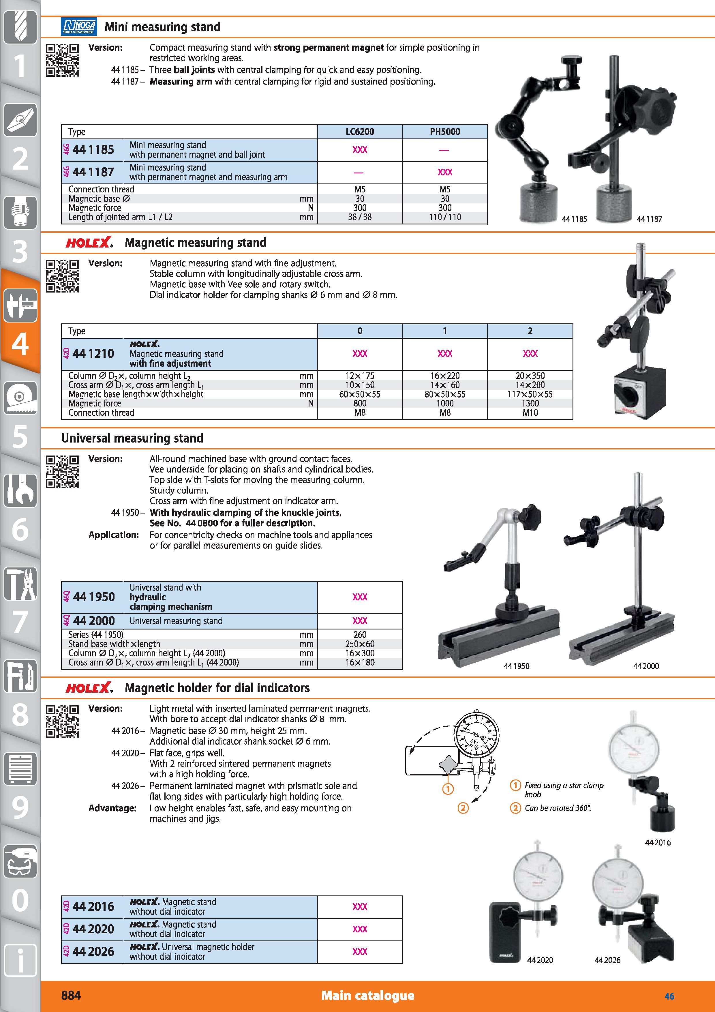 884 1 mNOGA Mini measuring stand Version Compact measuring stand with strong permanent magnet for simple positioning in restricted working areas 4411 Каталог HOFFMANN GROUP 2015 Инструмент режущий слесарный измерительный абразивный Оборудование Комплексные поставки для промышленных предприятий Стр. 884 ENG
