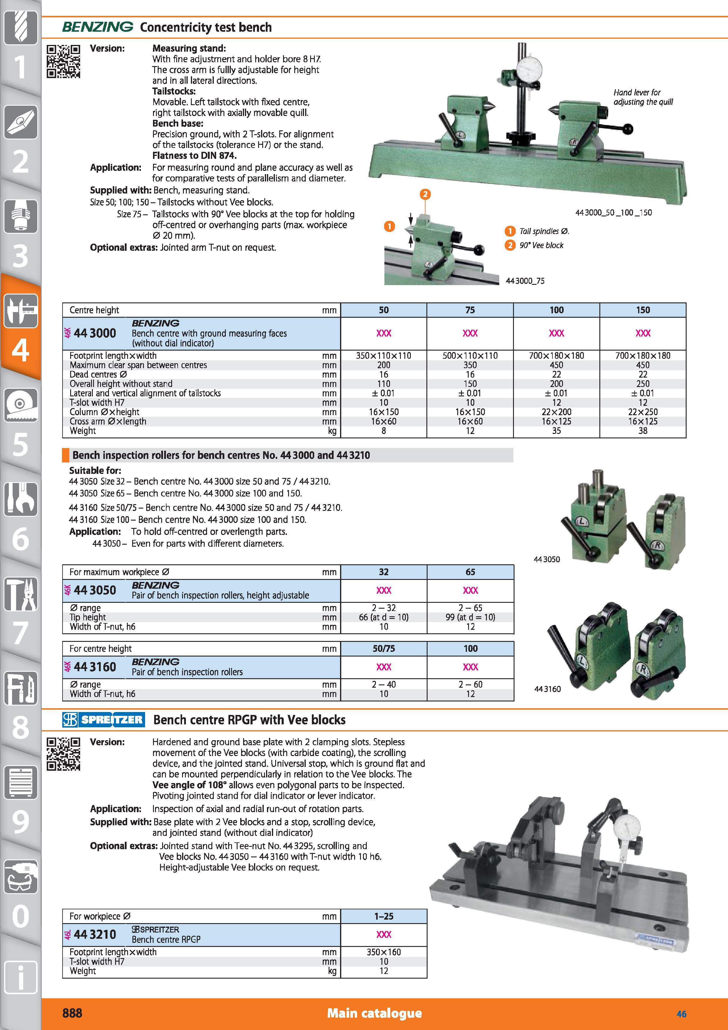 888 1 BENZING Concentricity test bench Version Measuring stand With fine adjustment and holder bore 8 H7 The cross arm is fullly adjustable for heigh Каталог HOFFMANN GROUP 2015 Инструмент режущий слесарный измерительный абразивный Оборудование Комплексные поставки для промышленных предприятий Стр. 888 ENG
