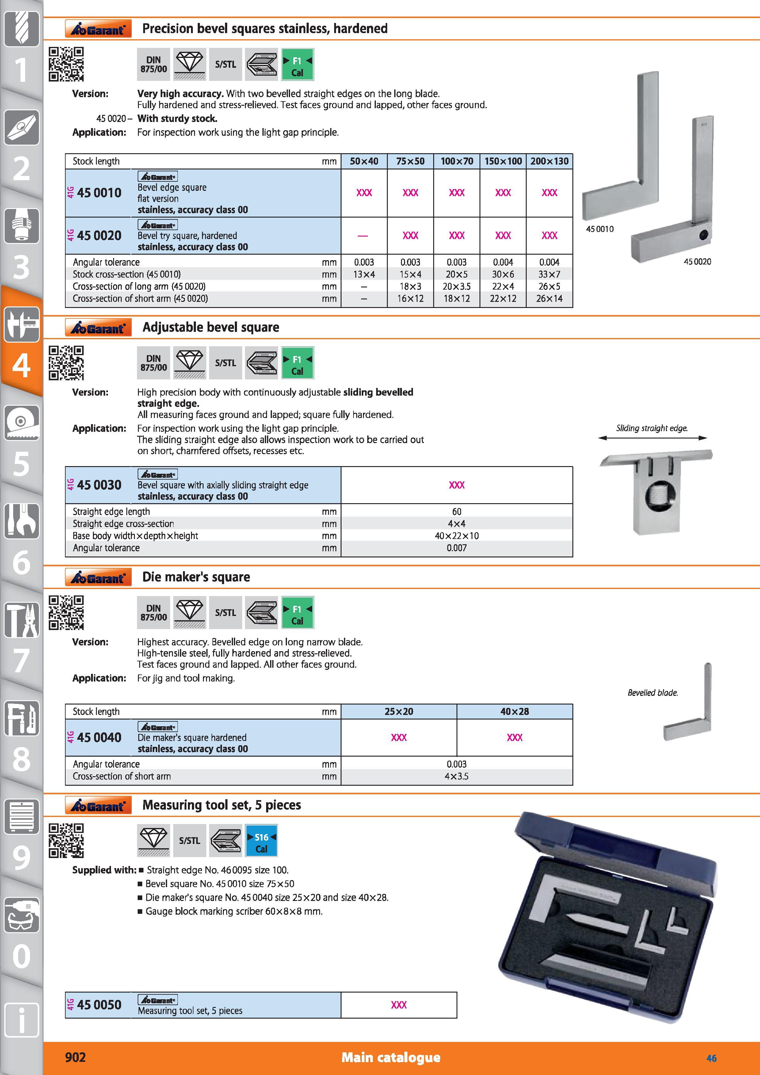 902 1 ssia HicHS Version 45 0020-Application DIN 875/00 S/STL < Cal Very high accuracy With two bevelled straight edges on the long blade Fully harde Каталог HOFFMANN GROUP 2015 Инструмент режущий слесарный измерительный абразивный Оборудование Комплексные поставки для промышленных предприятий Стр. 902 ENG