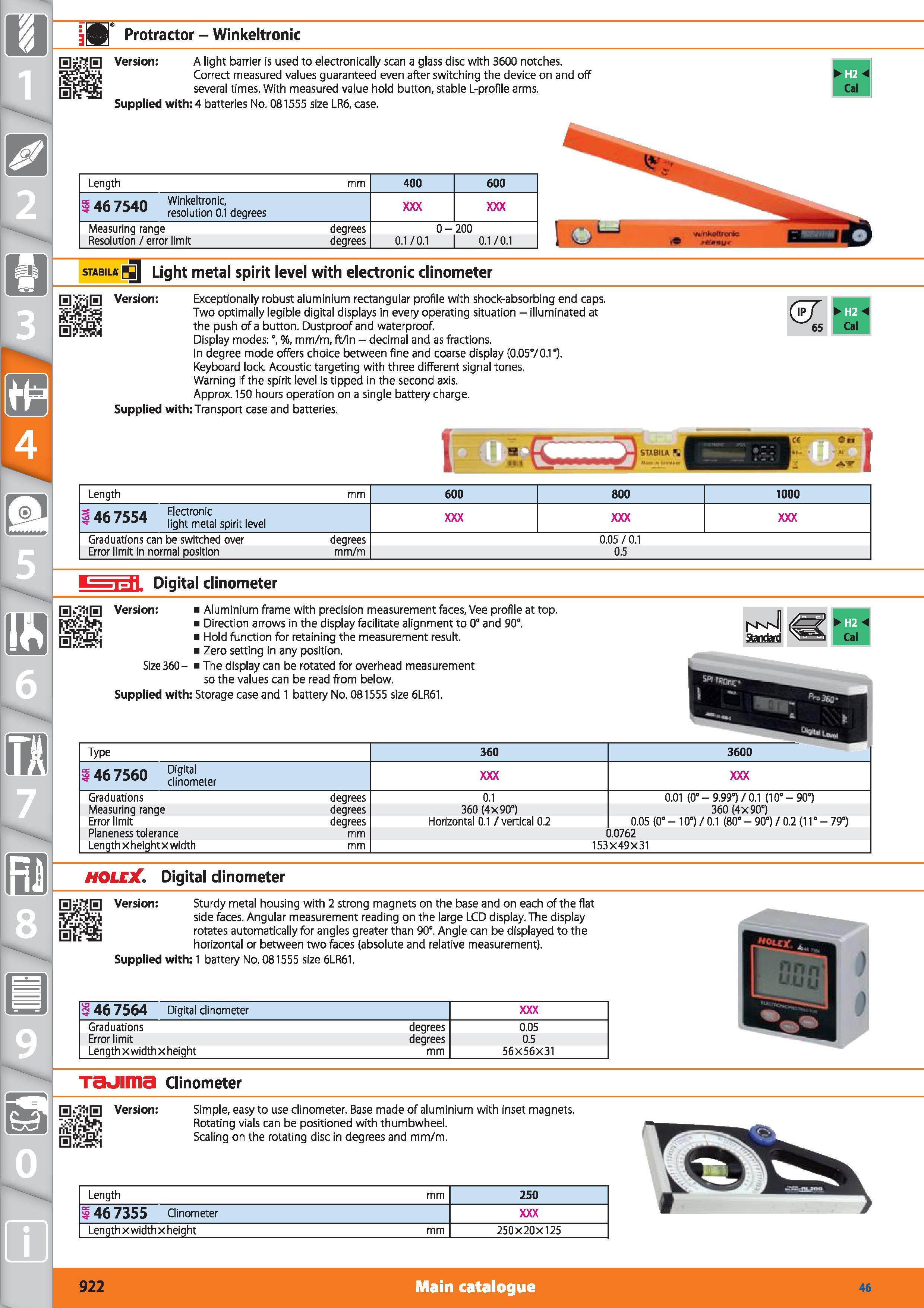 922 1 Protractor - Winkeltronic Version A light barrier is used to electronically scan a glass disc with 3600 notches Correct measured values guarant Каталог HOFFMANN GROUP 2015 Инструмент режущий слесарный измерительный абразивный Оборудование Комплексные поставки для промышленных предприятий Стр. 922 ENG