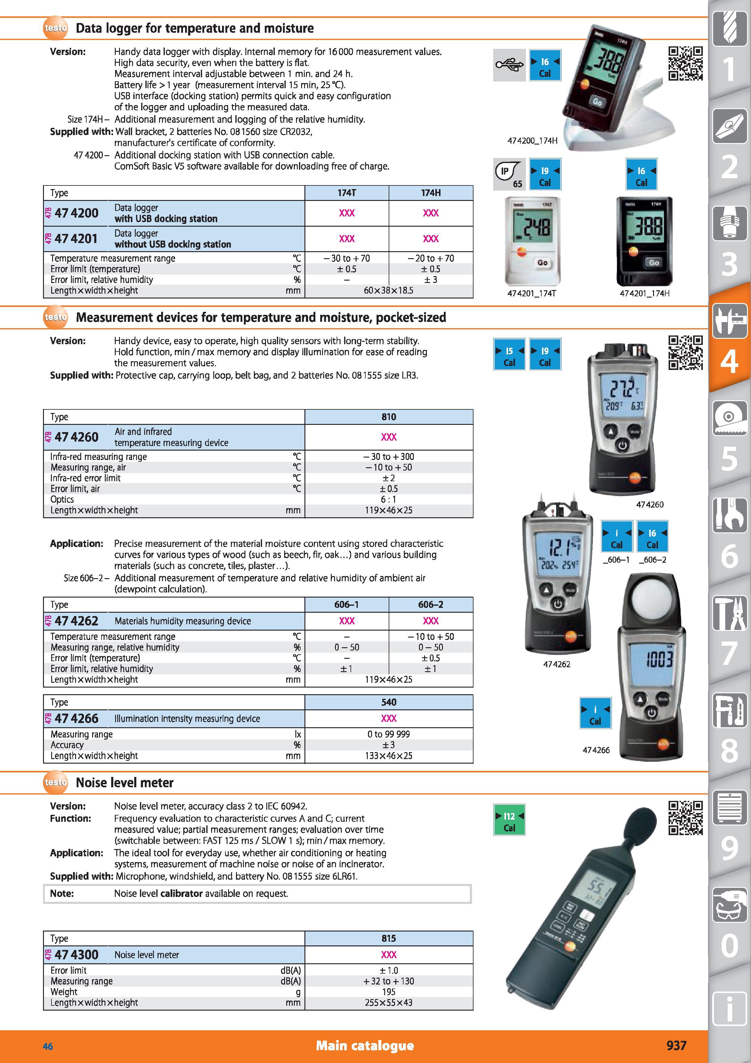 937 Data logger for temperature and moisture Version Handy data logger with display Internal memory for 16000 measurement values High data security, Каталог HOFFMANN GROUP 2015 Инструмент режущий слесарный измерительный абразивный Оборудование Комплексные поставки для промышленных предприятий Стр. 937 ENG
